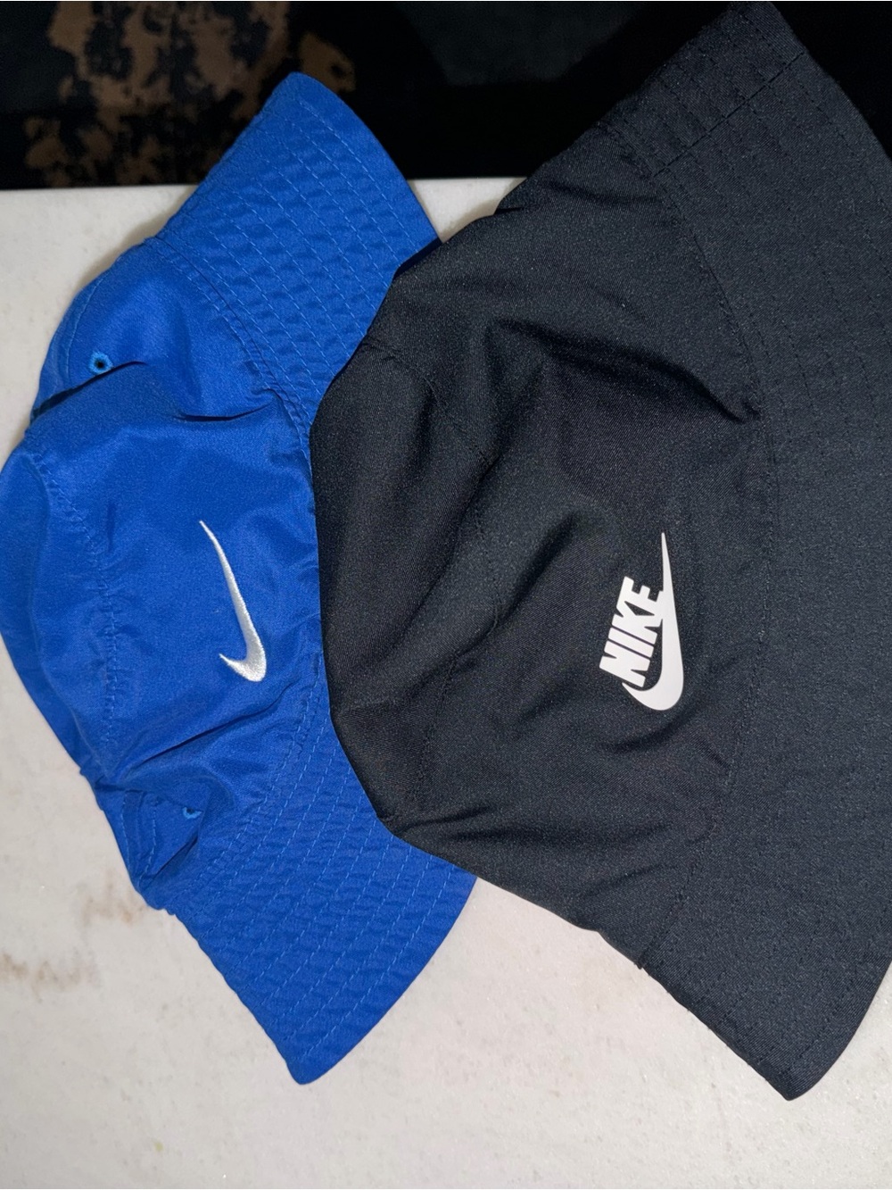 Nike Blue & Black Double Swoosh Bucket Hats